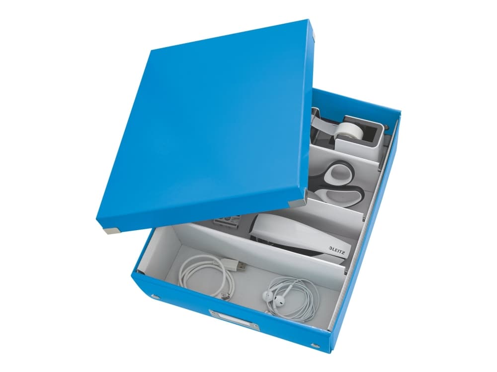 Leitz Click & Store WOW lokerikkolaatikko, Medium, 85 % kierrätyskartonki, Sininen, Kartonki, 880 g