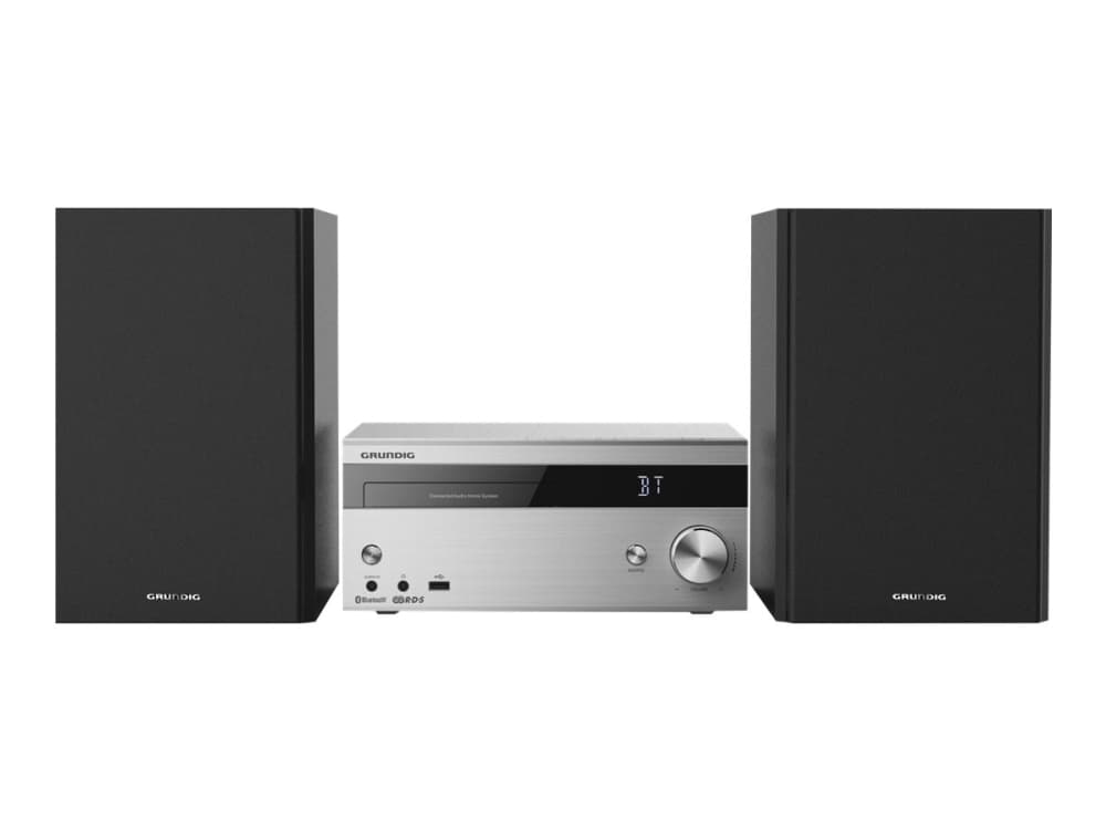 Grundig CMS 4000 BT DAB+, Kodin mikroaudiojärjestelmä, Musta, Hopea, 100 W, 6 O, DAB+,PLL,UKW, VFD