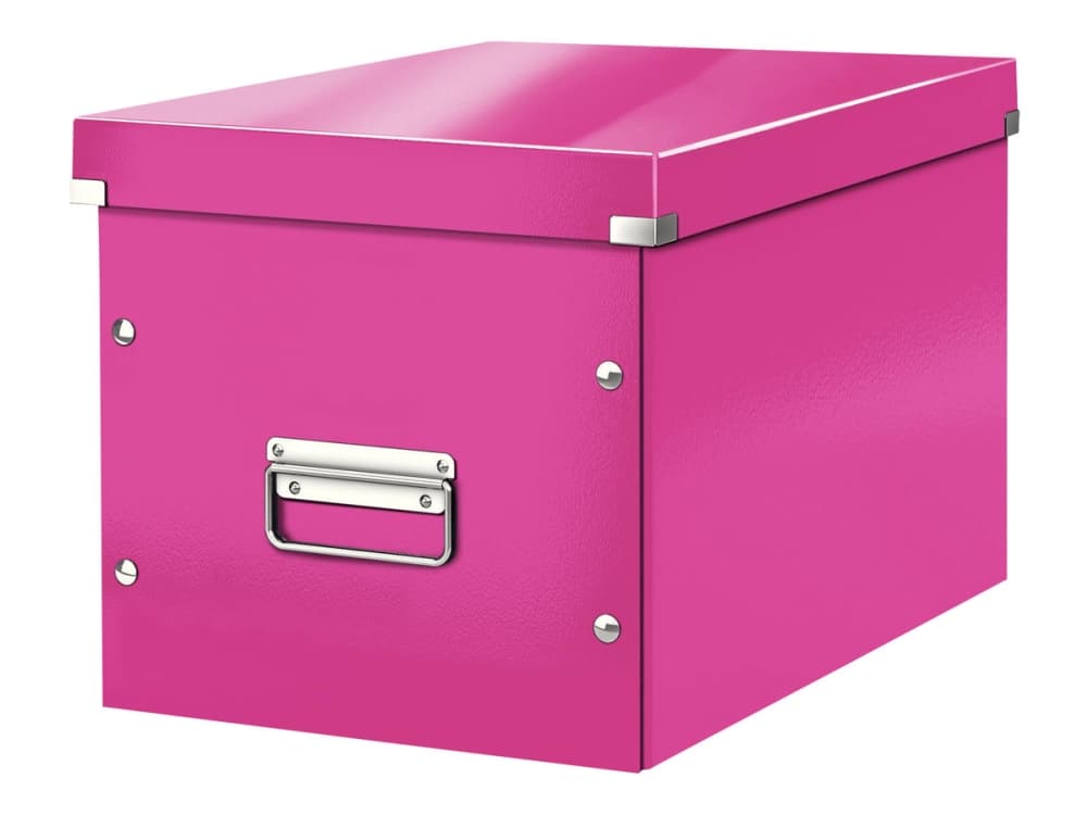 Leitz Box Click & Store WOW säilytyslaatikko, Cube, iso, 80 % kierrätyskartonki, Fuksianpunainen, Kartonki, 320 mm, 360 mm, 310 mm