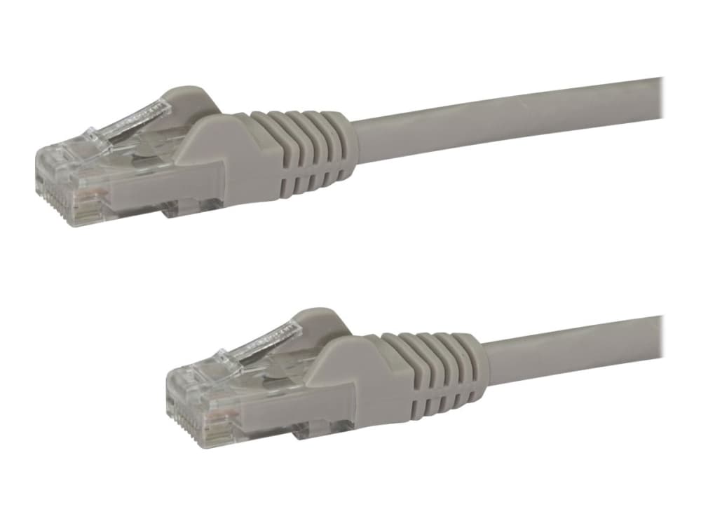StarTech.com 7.5m CAT6 Ethernet-kaapeli, 10 Gigabit Snagless RJ45 650MHz 650MHz 650MHz 100W PoE Patch Cord, CAT 6 10GbE UTP verkkokaapeli w/Strain Relief, harmaa, Fluke Tested/Wiring is UL Certified/TIA - Kategoria 6 - 24AWG (N6PATC750CMGR) - Patch Cord - RJ-45 (uros) - RJ-45 (uros) - 7.5m - UTP - CAT 6 - Pinless - Harmaa