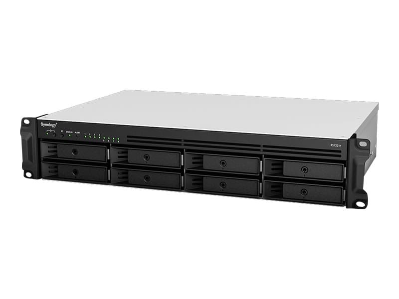 Synology RackStation RS1221RP+ - NAS-palvelin - 8 lokeroa - rackversio - SATA 6Gb/s - RAID 0, 1, 5, 6, 10, JBOD, 5 hot spare, 6 hot spare, 10 hot reserve, 1 hot spare - RAM 4 GB - Gigabit Ethernet - iSCSI-tuki - 2U
