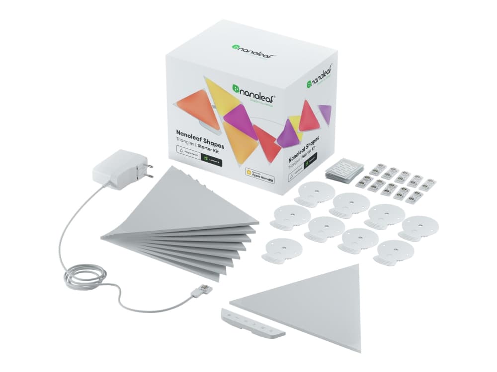 Nanoleaf NL47-0002TW-9PK, Kolmio, Seinä, Valkoinen, RGB, AC, 9 kpl