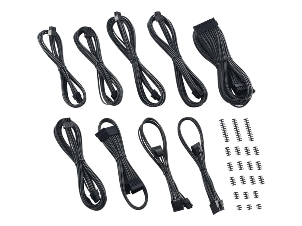 CableMod Classic ModMesh C-sarjan AXi, HXi & RM kaapelipaketti - Strømkabelpakke - kulsort