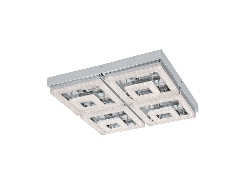 EGLO Fradelo, LED, Ei vaihdettavissa oleva hehkulamppu, 3000 K, 1250 lm, IP20, Kromi, Läpinäkyvä