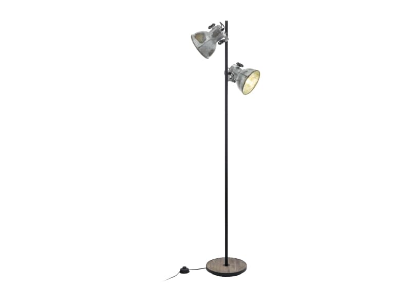 EGLO 49722, Musta, Ruskea, Ruostumaton teräs, Terästä, Puu, II, E27, 40 W, 2 lamppu(a)