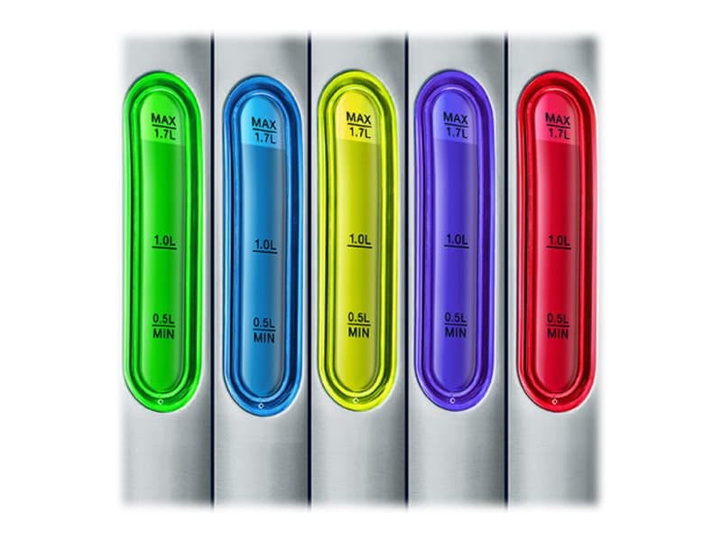 Emerio WK-108054, 1,7 L, 2200 W, Musta, Ruostumaton teräs, Ruostumaton teräs, Säädettävä termostaatti, Veden tason ilmaisin