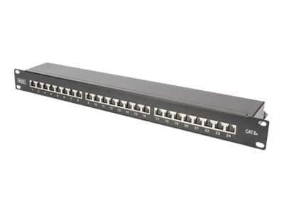 Digitus DN-91624S-EA-B, RJ-45, Cat6a, Musta, Terästä, Telinekiinnitys, 1U