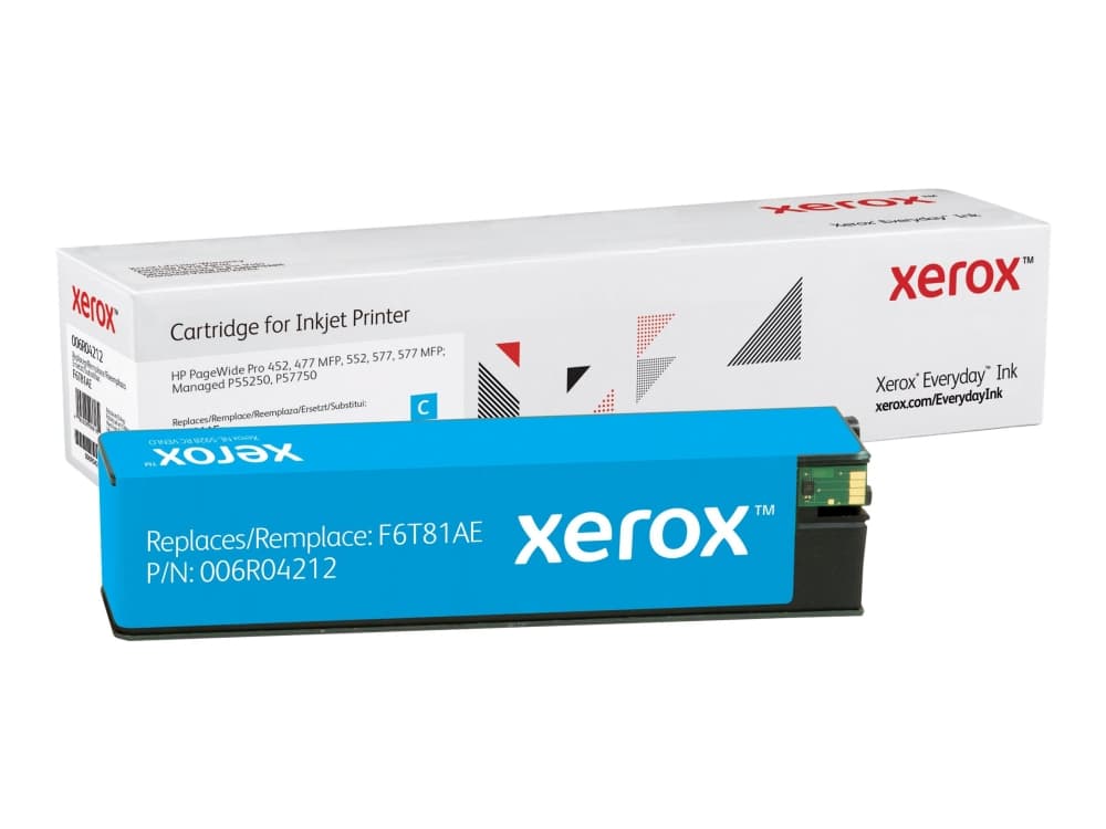 Everyday Suuri kapasiteetti Syaani PageWide-kasetti Xeroxilta, HP F6T81AE -yhteensopiva, 7000 sivua (006R04212), 7000 sivua, Syaani, 1 kpl