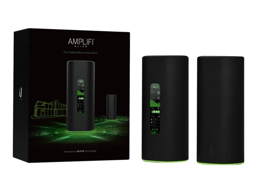 AmpliFi Alien WiFi Kit, Wi-Fi 6 (802.11ax), Kaksitaajuus (2,4 GHz/5 GHz), Ethernet LAN, Musta, Vihreä, Pöytäreititin