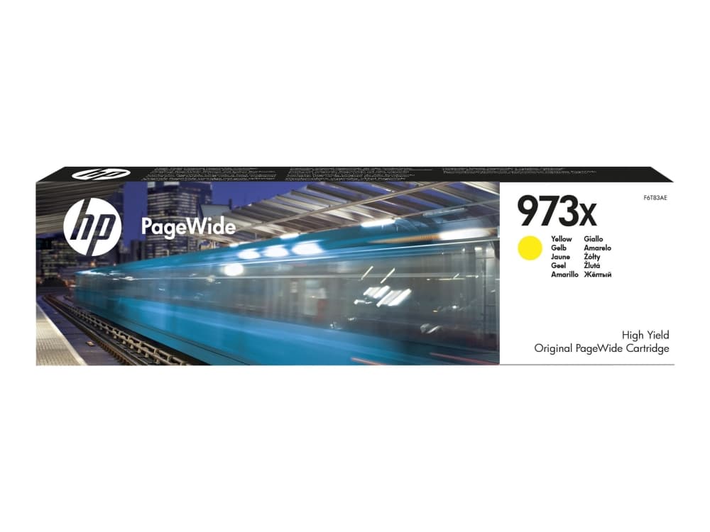 HP 973X riittoisa, keltainen, alkuperäinen PageWide -kasetti, Korkea, Keltainen, Väriainepohjainen muste, 86 ml, 1 kpl, 7000 sivua