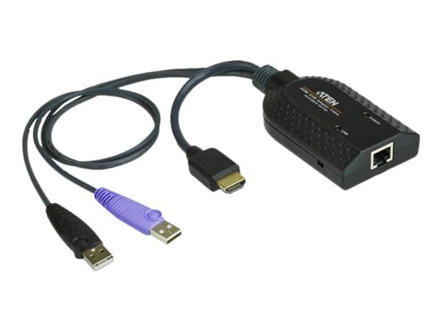 ATEN KA7168-AX, USB, USB, HDMI, Musta, Metallinen, Purppura, RJ-45, 1 x RJ-45