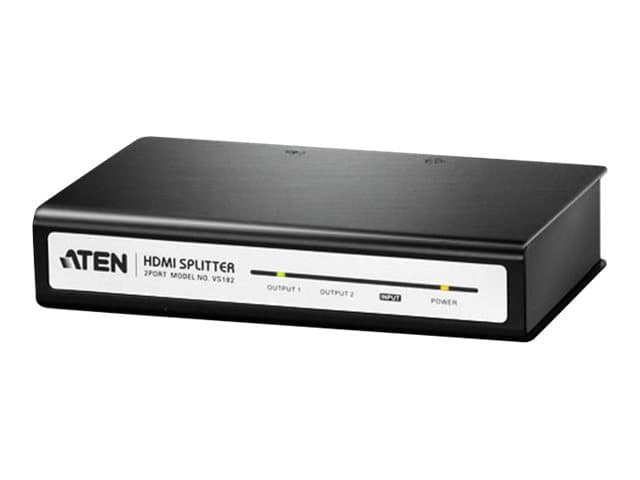 ATEN VS182A-AT-G, HDMI, 2x HDMI, 4096 x 2160 pikseliä, Musta, Metalli, 4K Ultra HD