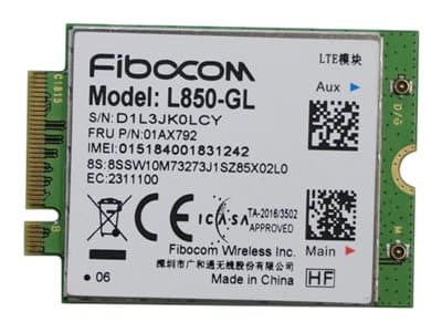 Fibocom L850-GL - Langaton matkapuhelinmodeemi - 4G LTE - FRU - IdeaPad Duet 3 10 ThinkPad L14 Gen 1 L15 Gen 1 P15v Gen 1 T15p Gen 1 X13 Gen 1 -malleihin