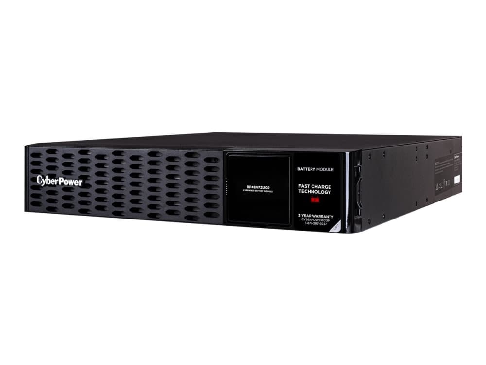 CyberPower External Battery Module Series BP48VP2U02 - Akkukotelo (jalustalle asennettava / ulkoinen) - 8 x akku - Lyijyhappoakku - 9 Ah - 2U - musta