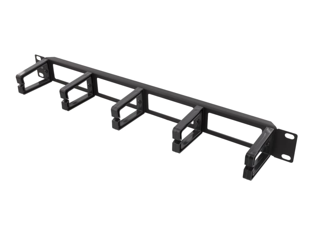 Deltaco 19-4, Kaapelin hallintapaneeli, Musta, 1U, 48,3 cm (19), 410 mm, 45 mm