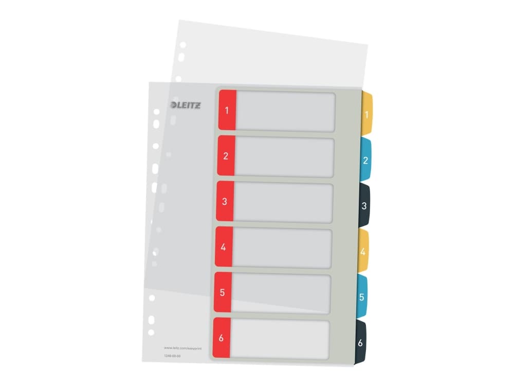 Leitz 12460000, Numeroitu välilehtihakemisto, Polypropeeni (PP), Muotokuva, A4 Maxi, 245 mm, 30,5 cm