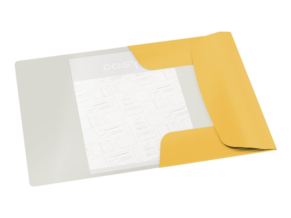 3-läppäkansio Leitz Cosy A4 kartonki keltainen - (10 kpl.)