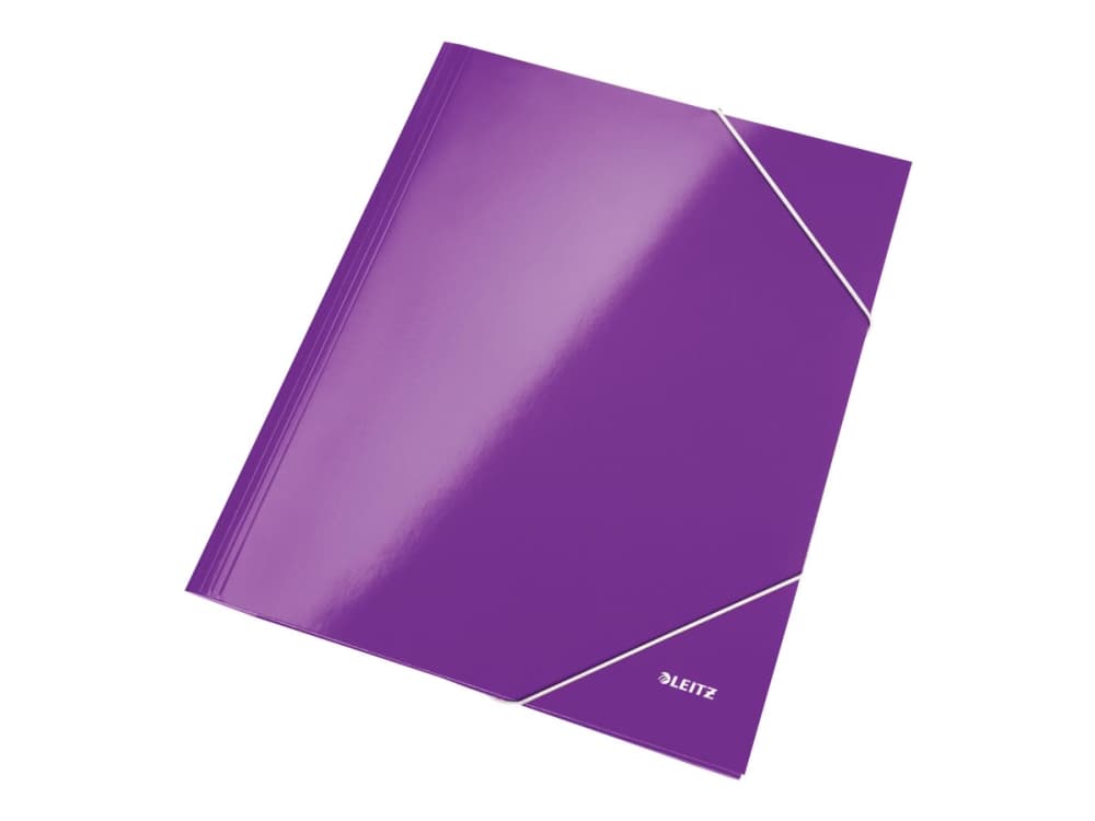 Leitz WOW kartonkinen kulmalukkokansio A4, A4, Polypropeeni (PP), Violetti, 250 arkkia, 80 g/m², Paperi