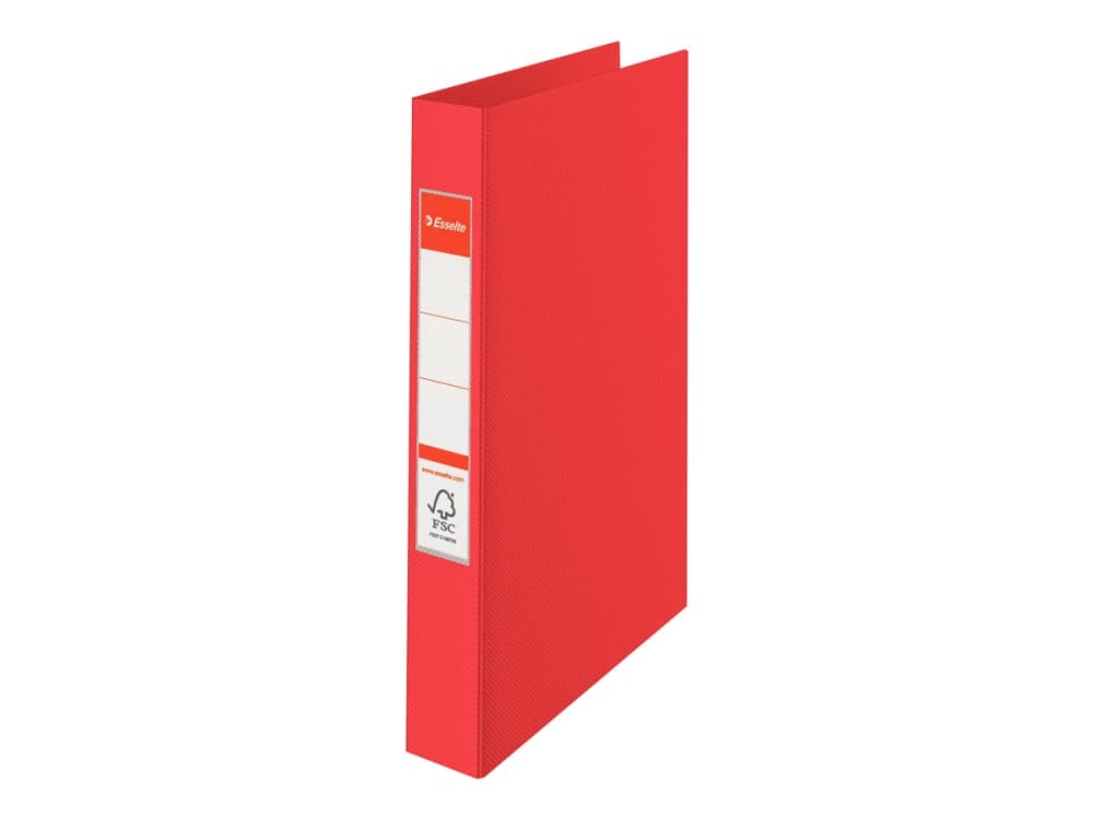 Esselte rengaskansio FSC® A4 2RR/25 mm, A4, Muovi, Punainen, 2,5 cm, 3,5 cm