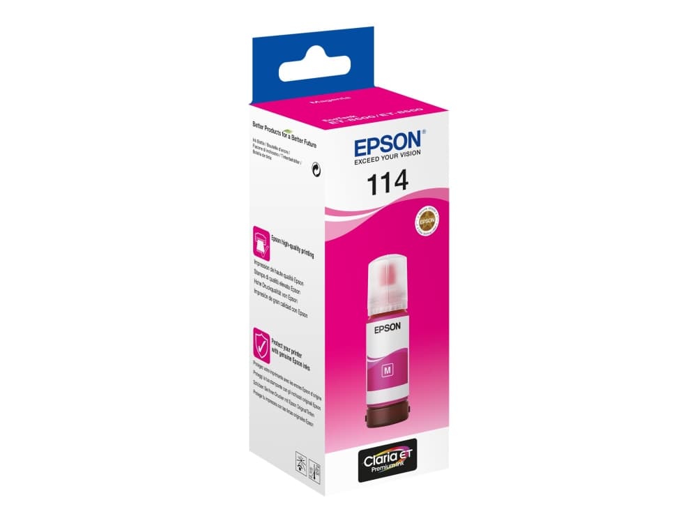 Epson 114 EcoTank Magenta ink bottle, Perusvärintuotto, 70 ml, 1 kpl, Kertapakkaus