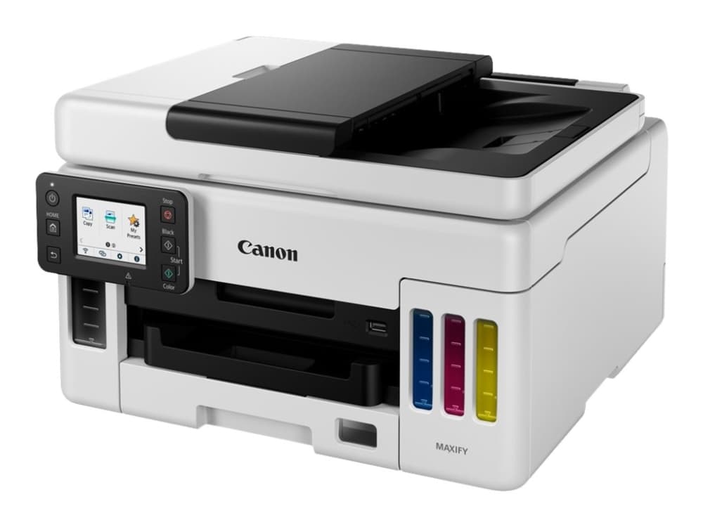 Canon MAXIFY GX6050 MegaTank, Mustesuihku, Väritulostus, 600 x 1200 DPI, A4, Suoratulostus, Musta, Keltainen