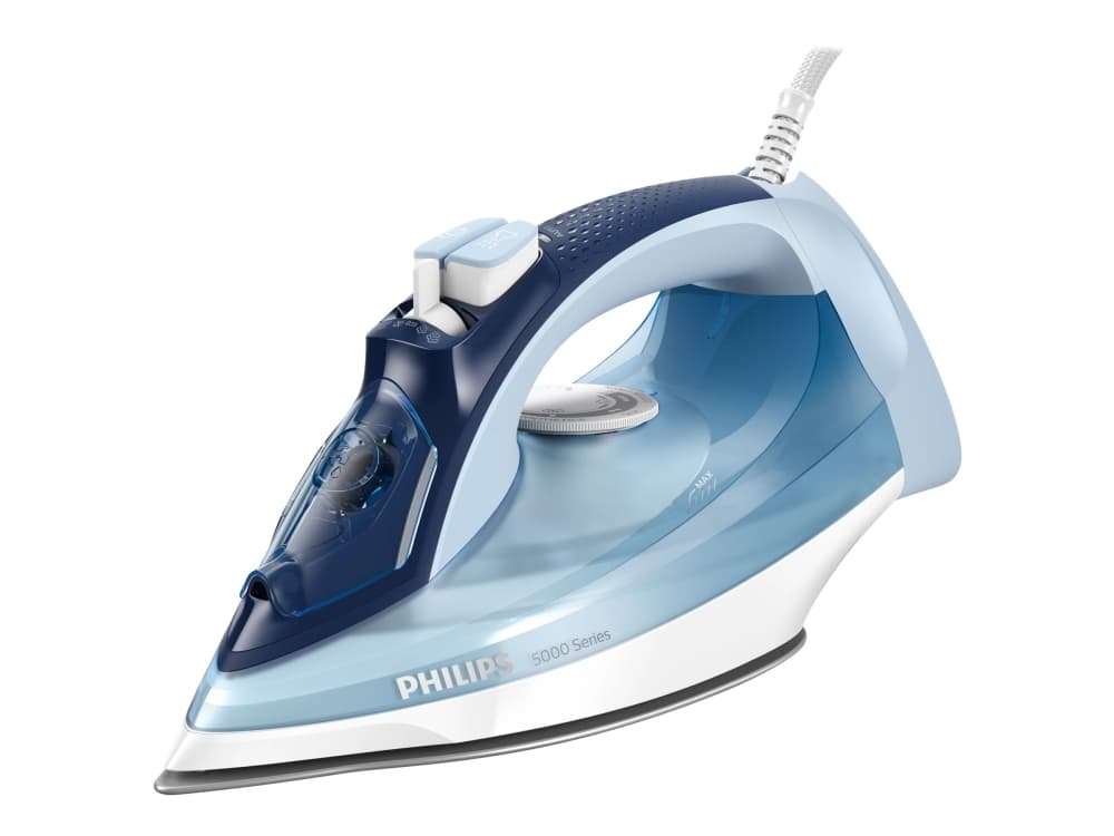 Philips 5000 series DST5030/20, Höyrysilitysrauta, SteamGlide Plus -pohjalevy, 2 m, 180 g/min, Sininen, 45 g/min