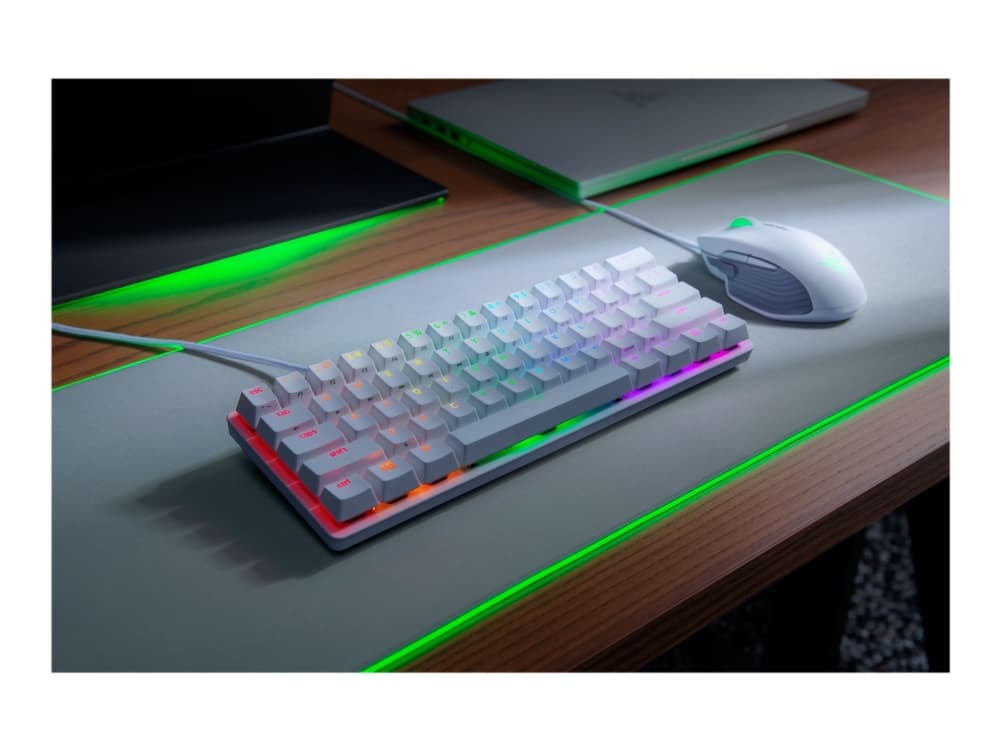 Razer Huntsman Mini, Mini, USB, QWERTY, Valkoinen