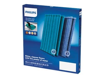Philips Rechargeable Stick Accessory XV1700/01 Mikrokuitutyynyt, Universaali, Moppaustyyny, Sininen, Vihreä, Philips, FC6404, FC6405, FC6407-FC6409, FC6728 (/ 01), FC6729, FC6901-FC6904, FC6908, XC8147, XC8149, 4 kpl
