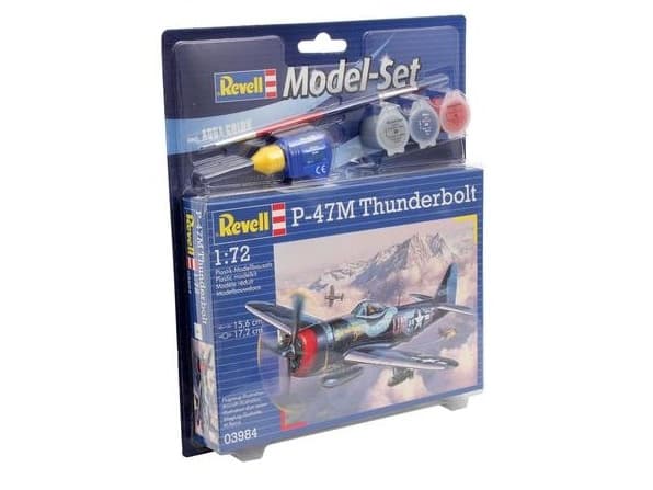 Revell P-47M Thunderbolt, Pienoismallikiinteäsiipinen ilma-alus, Kokoamispakkaus, 1:72, Republic P-47 Thunderbolt, Muovi, Keskitaso