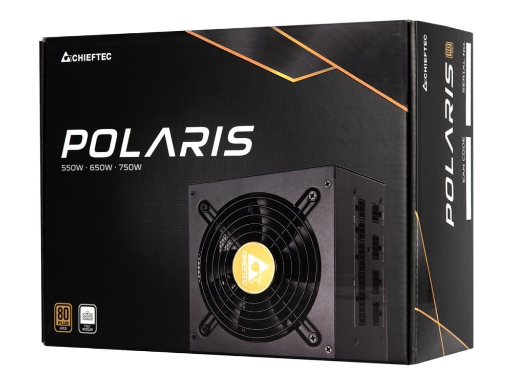 Chieftec Polaris, 750 W, 100 - 240 V, 50 - 60 Hz, 10 A, Aktiivinen, 120 W
