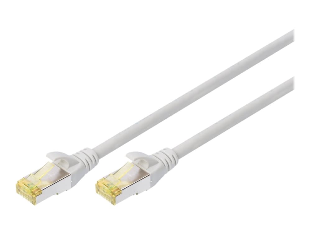 DIGITUS - Patchkabel - RJ-45 (han) til RJ-45 (han) - 30 m - SFTP - CAT 6a - halogenfri, formet, knastfri - grå