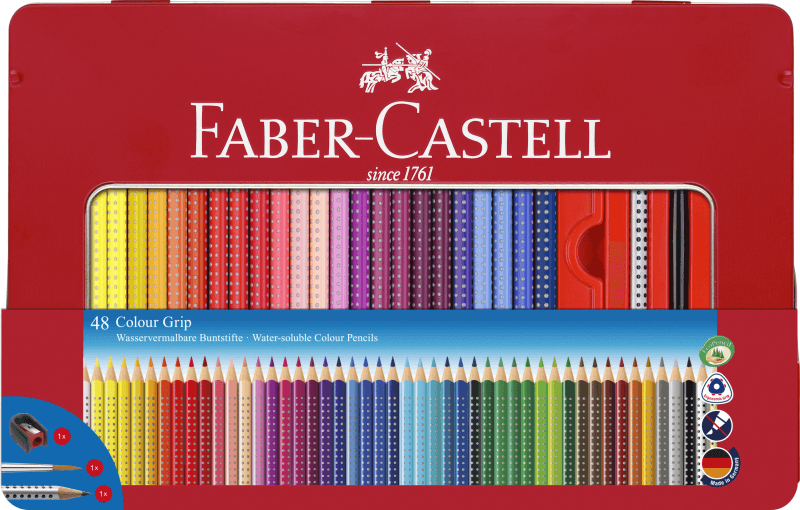 Faber-Castell Colour GRIP - värikynä - ei-pysyvä - valikoituja kirkkaita värejä (48 kpl)