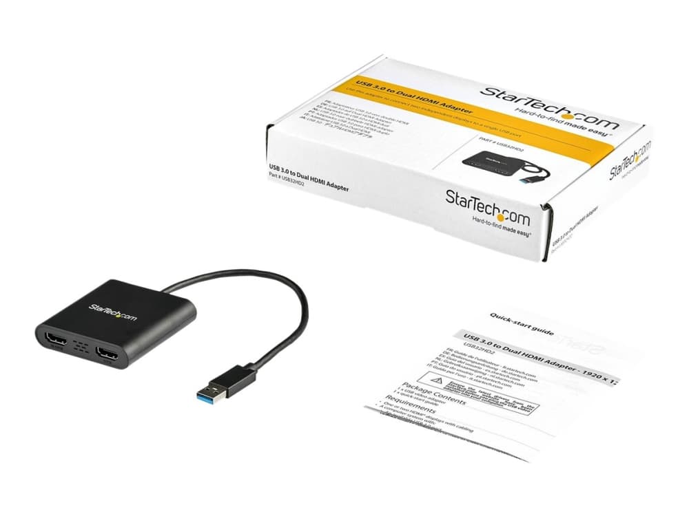 StarTech.com USB32HD2, 3.2 Gen 1 (3.1 Gen 1), USB A-tyyppi, HDMI-lähtö, 3840 x 2160 pikseliä