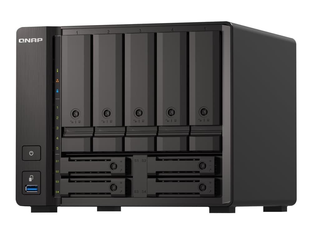 QNAP TS-H973AX, NAS, Tower, AMD Ryzen, V1500B, Musta