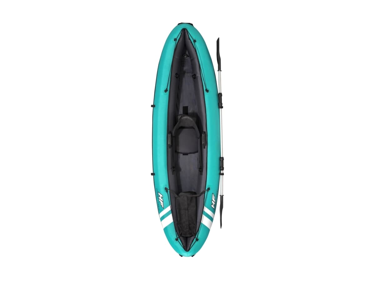 Bestway 65118 - Oppustelig kajak - 1 henkilö(t) - 100 kg bæreevne, ISO 6185, Sort / Turkis, Nylon, Polyvinyylikloridi (PVC)