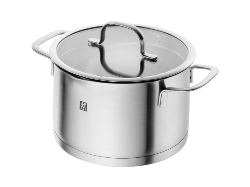 ZWILLING TrueFlow, Rund, Sølv, Rustfrit stål, Sølv, Rustfrit stål, Keramisk, Gas, Halogen, Induktion, Forseglet plade