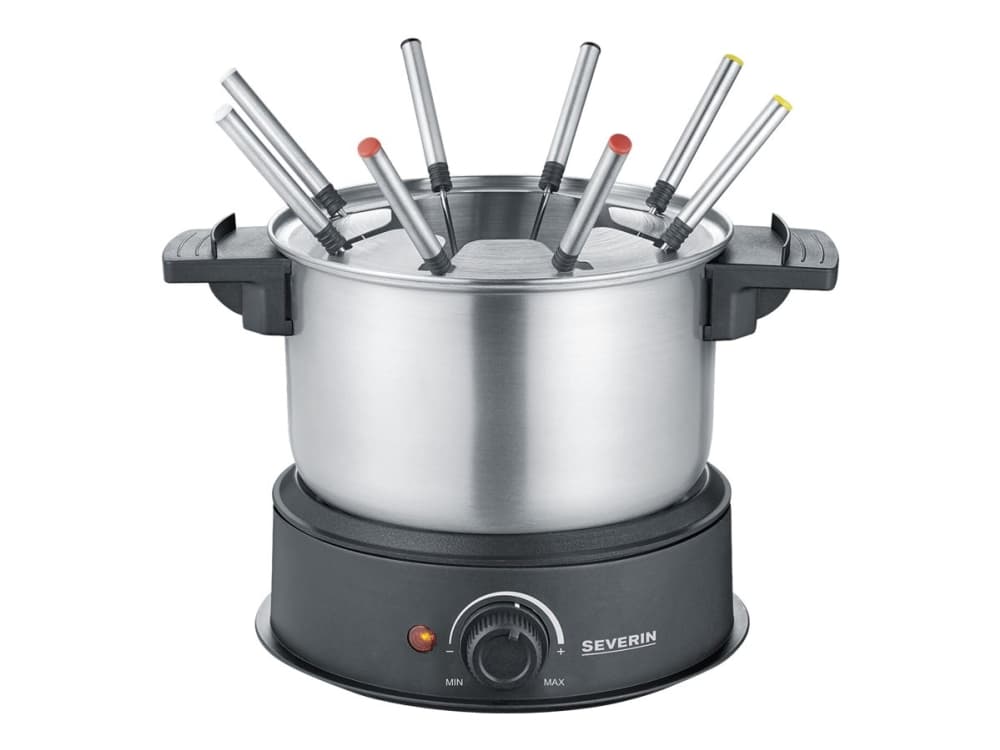 Severin FO 2470, 8 henkilö(t), 1,4 L, Musta, Ruostumaton teräs, Pyöreä, Ruostumaton teräs, Rotaatio