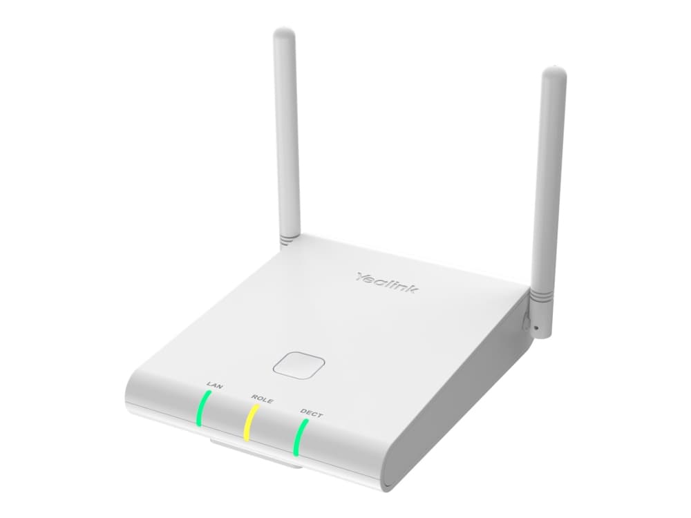 Yealink W90B, 1,8 - 1,9 GHz, 300 m, SNTP/NTP, VLAN, SIP v1, SIP v2, UDP/TCP/TLS, DHCP, HTTPS, SHA-256, SSL/TLS, G.726, G.729, PCMA, PLC, iLBC, Valkoinen
