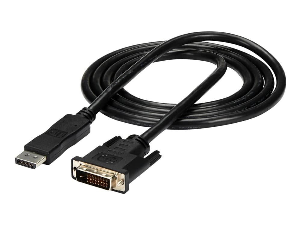 StarTech.com 6ft / 1.8m DisplayPort to DVI Cable - 1920x1200 - DVI Adapter Cable - Multi Monitor Solution for DP to DVI Setup (DP2DVIMM6) - DisplayPort kabel - DisplayPort (han) til DVI-D (han) - 1.8 m - lajittelu - for P/N: DPPNLFM3, DPPNLFM3PW