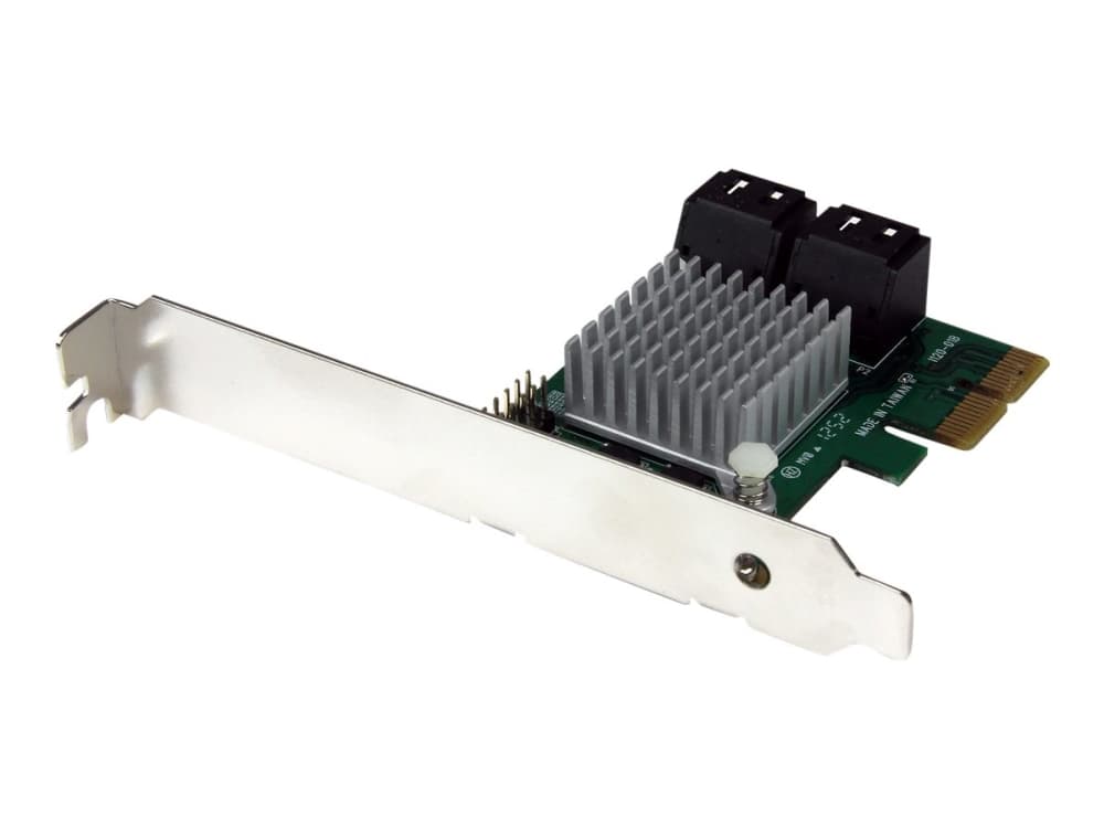 StarTech.com 4 Port PCI Express 2.0 SATA III 6Gbps RAID-ohjainkortti HyperDuo SSD Tiering - PCIe SATA 3 Controller Adapter (PEXSAT34RH) - Styreenhed til lagring (RAID) - 4 Kanal - SATA 6Gb/s - lavprofil - RAID 0, 1, 10, JBOD - PCIe 2.0 x2 - for P/N: ST521PMINT