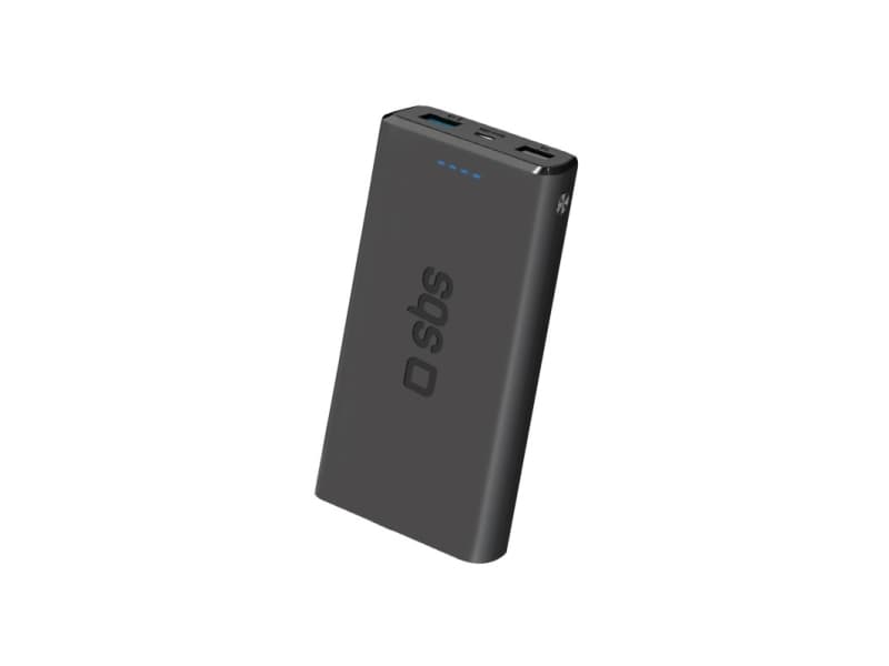 SBS Powerbank 10,000 mAh 2 USB 2.1 A, musta
