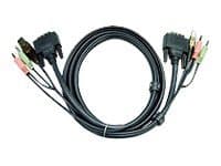 ATEN 2L-7D05U - Video / USB / äänikaapeli - USB, stereo minijakki, DVI-D (uros) - stereo minijakki, USB tyyppi B, DVI-D (uros) - 5 m