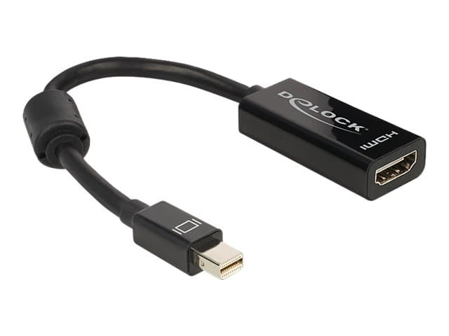 DeLOCK Adapter mini Displayport / HDMI, 0,18 m, Mini DisplayPort, HDMI-tyyppi A (vakio), Uros, Naaras, Musta