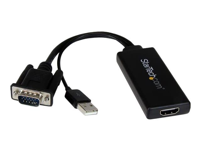 StarTech.com VGA2HDU, 1920 x 1080 pikseliä, Musta, Micro Silicon - MS9282, Aktiivinen videomuunnin, 0 - 60 °C, -10 - 70 °C