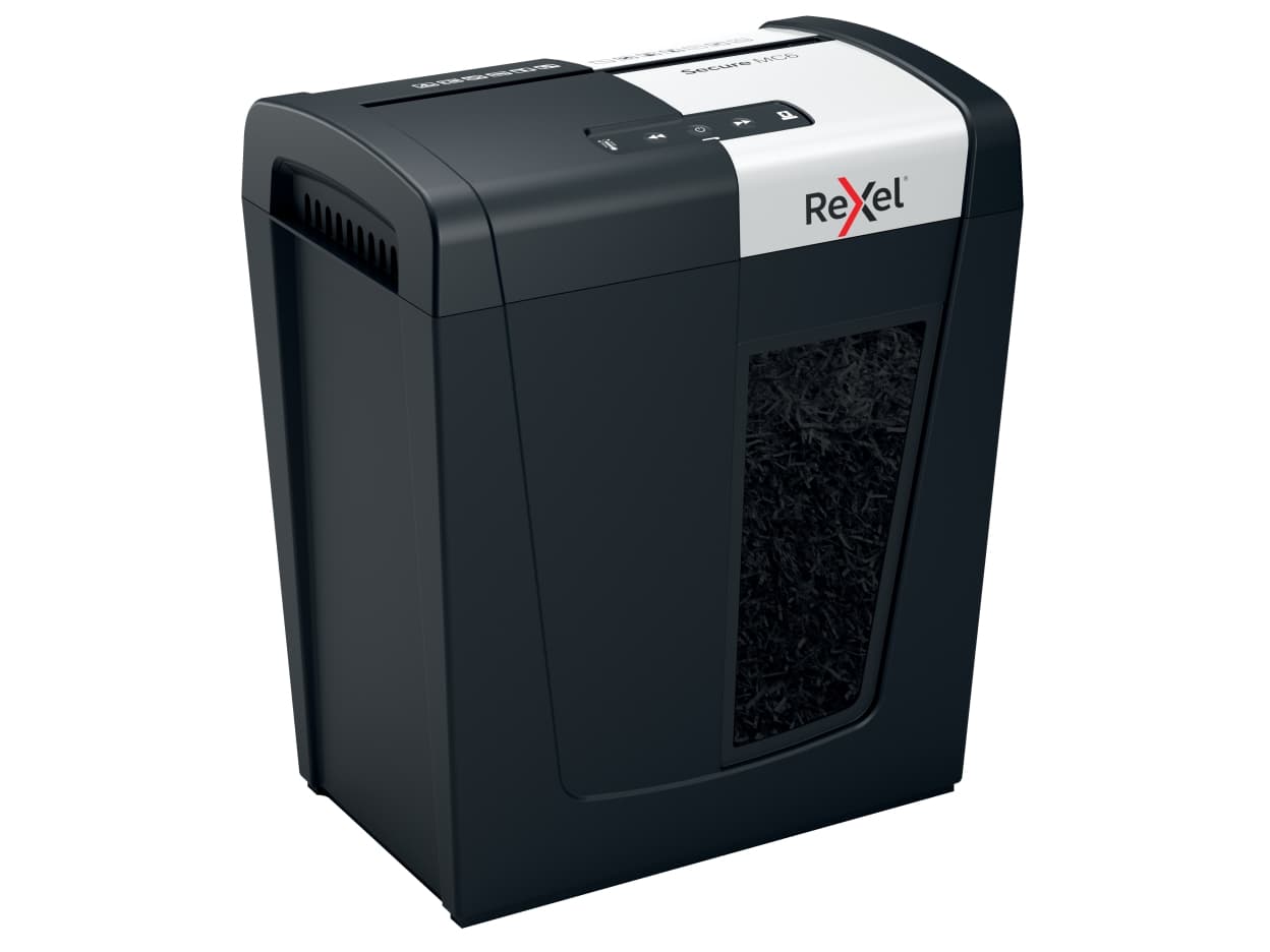 Rexel Secure MC6, Mikroleikkaava, 2x15 mm, 18 L, 175 arkkia, 60 dB, Painikkeet