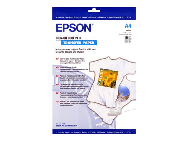 Epson Iron-on-Transfer Paper - A4 - 10 arkkia, 1 kpl