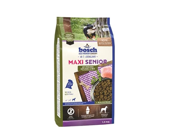 Bosch koiranruoka Maxi Senior Siipikarja, 1 pakkaus (1 x 12,5 kg), Senior, Siipikarja, Riisi, 12,5 kg, 12,5 kg