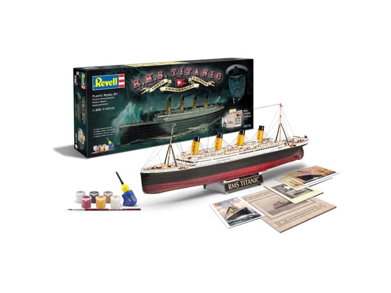 Revell Gift-Set 100 Years TITANIC, Pienoismallimatkustajalaiva, Kokoamispakkaus, 1:400, TITANIC, Ei sukupuolirajoitusta, Muovi