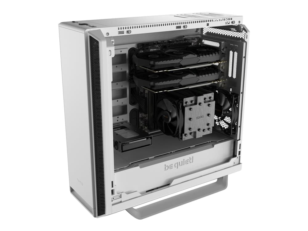 be quiet! Silent Base 802 White, Midi Tower, PC, Valkoinen, ATX, EATX, mikro ATX, Mini-ITX, Akryylinitriilibutadieenistyreeni (ABS), Terästä, 18,5 cm