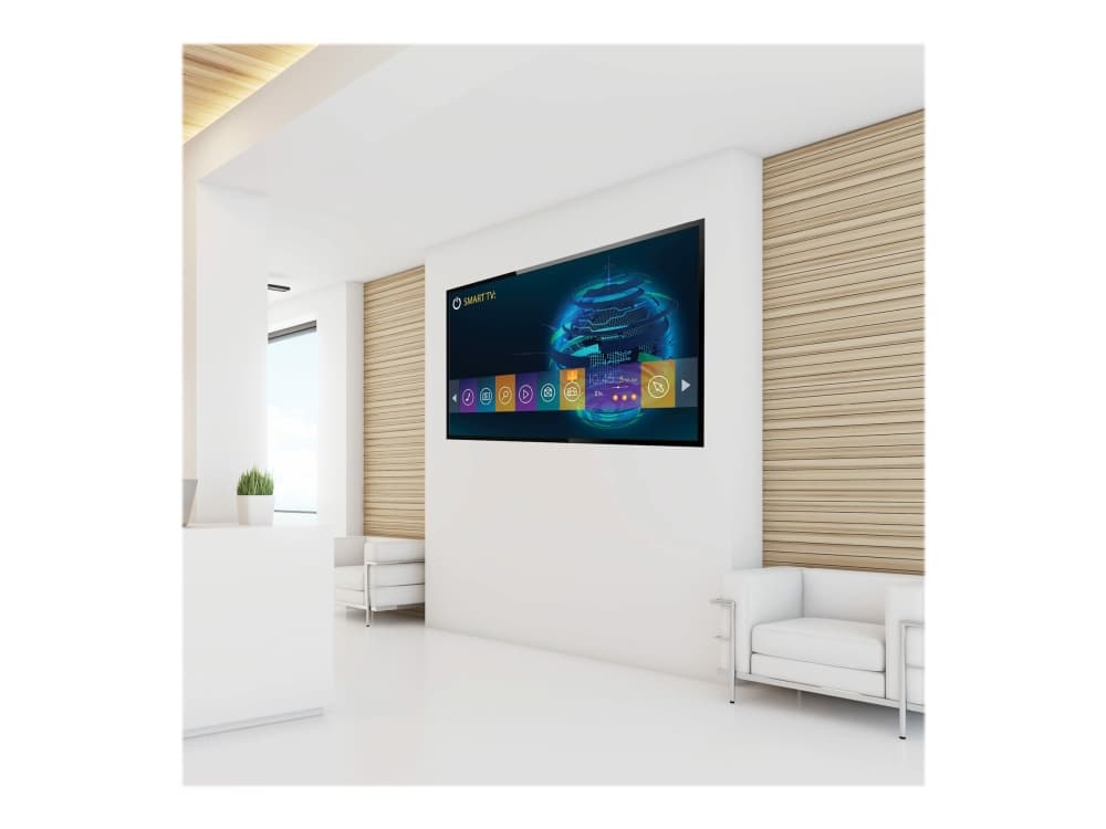 StarTech.com Taulutelevision seinäkiinnike - Kallistettava - Tukee 32 - 75 televisioita - Teräs - VESA TV-kiinnike - Monitorin seinäkiinnike (FLATPNLWALL) - Kiinnityssarja (seinälevy, 2 kiinnikettä) - litteille paneeleille - teräs - musta - näytön koko: 32-75 - seinäkiinnitettävä - varten P/N: HDMIPLATE